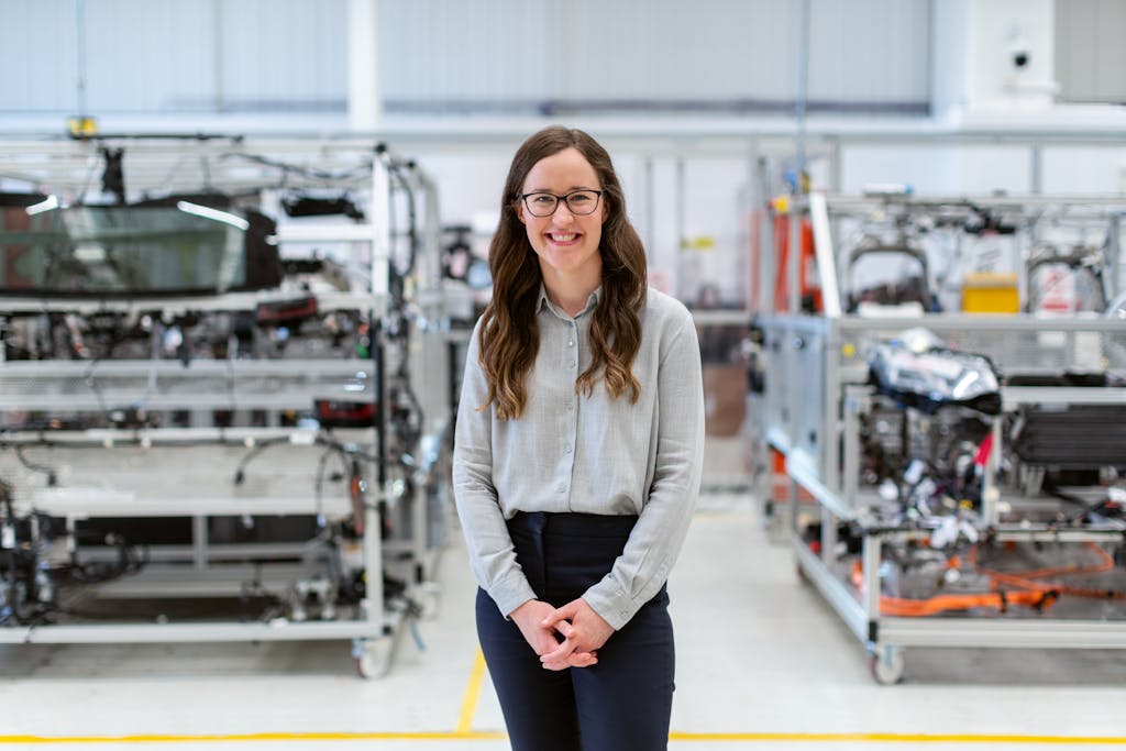 Female Engineer Standing in Workshop